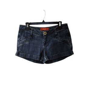 Anthropologie Level 99 Cuffed Midi Jean Shorts Size 27 Low Rise y2k